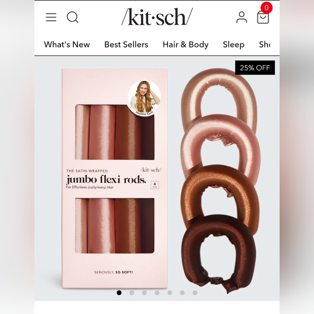 Kitsch Satin-Wrapped Jumbo Flexi Rods